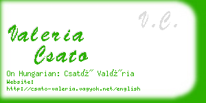 valeria csato business card